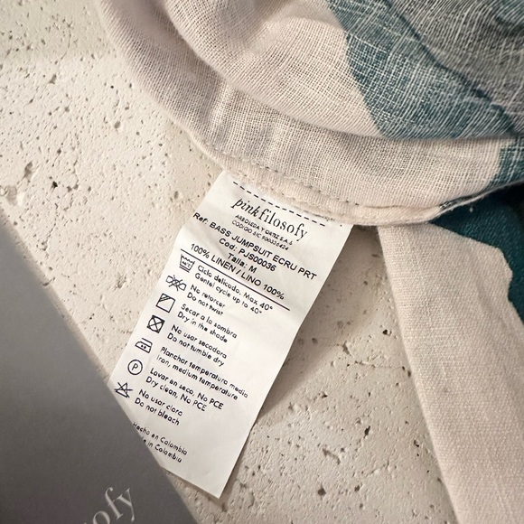 NWT Pinkfilosofy Bass Jumpsuit Ecru Print size Medium new with tag - Picture 9 of 14